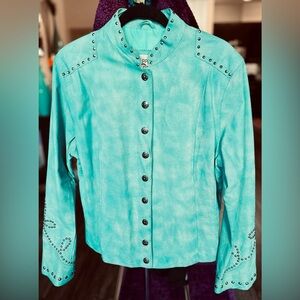 Cripple Creek genuine leather, studded jacket, size XL